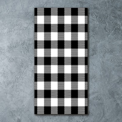 Quadro vetro acrilico verticale A scacchi bianchi e neri
