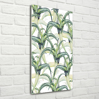 Quadro vetro acrilico verticale Aloe