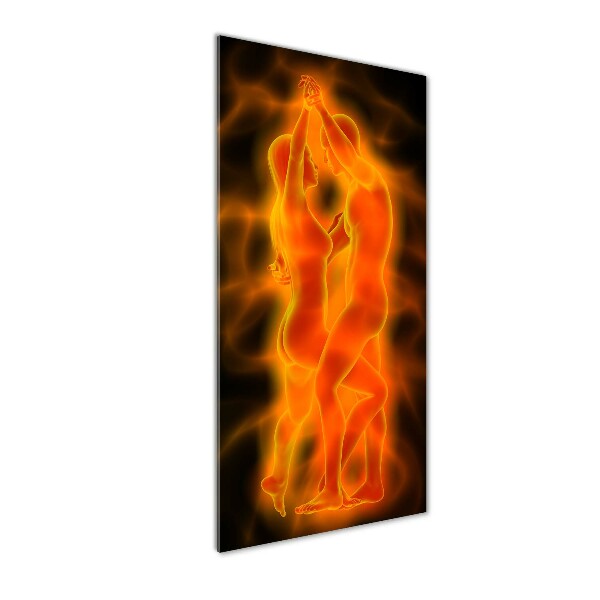 Quadro in vetro acrilico verticale Coppia che balla