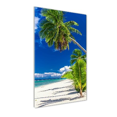 Quadro acrilico verticale Spiaggia tropicale