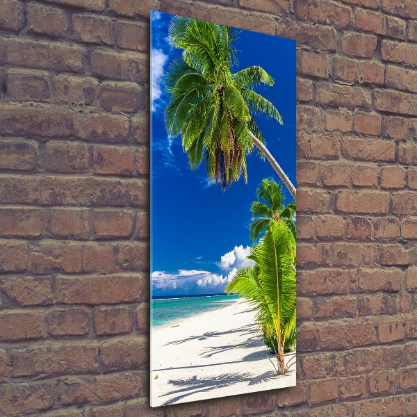 Quadro acrilico verticale Spiaggia tropicale