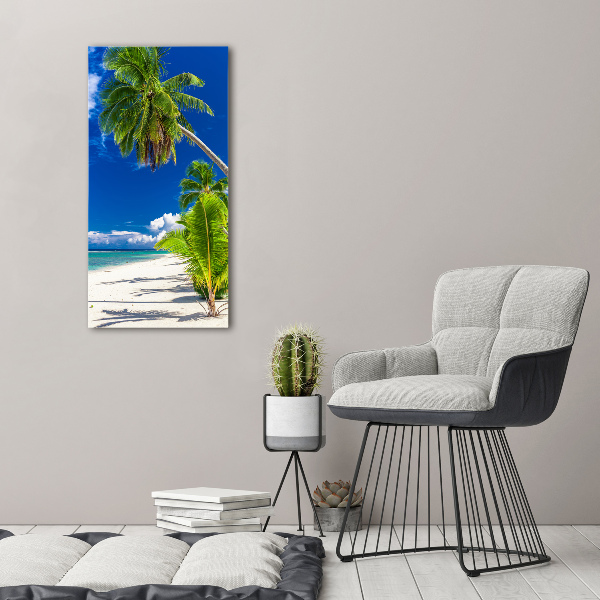 Quadro acrilico verticale Spiaggia tropicale