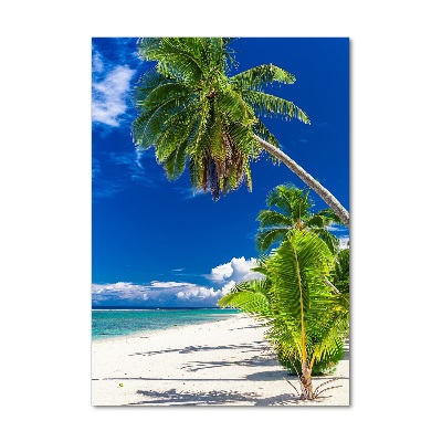 Quadro acrilico verticale Spiaggia tropicale