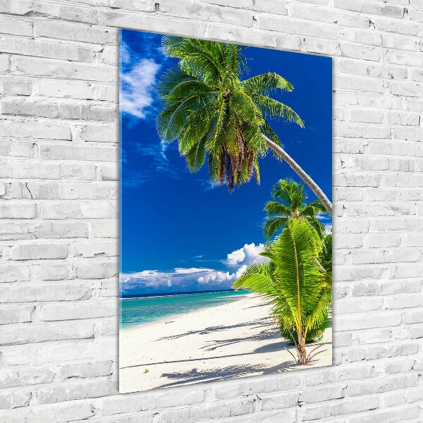 Quadro acrilico verticale Spiaggia tropicale
