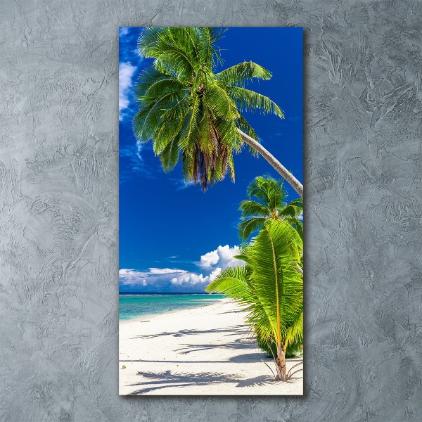 Quadro acrilico verticale Spiaggia tropicale
