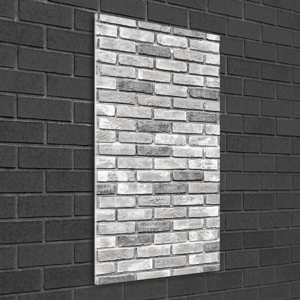 Quadro stampa su vetro acrilico verticale Muro di mattoni