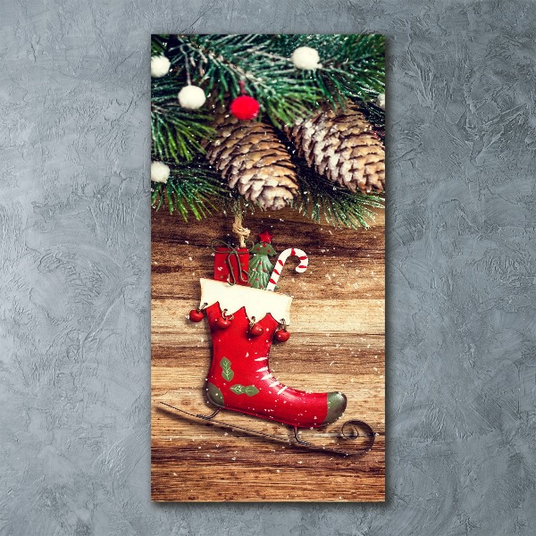 Quadro vetro acrilico verticale Decorazioni natalizie
