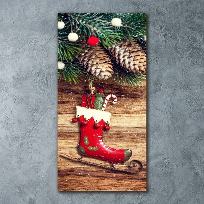 Quadro vetro acrilico verticale Decorazioni natalizie