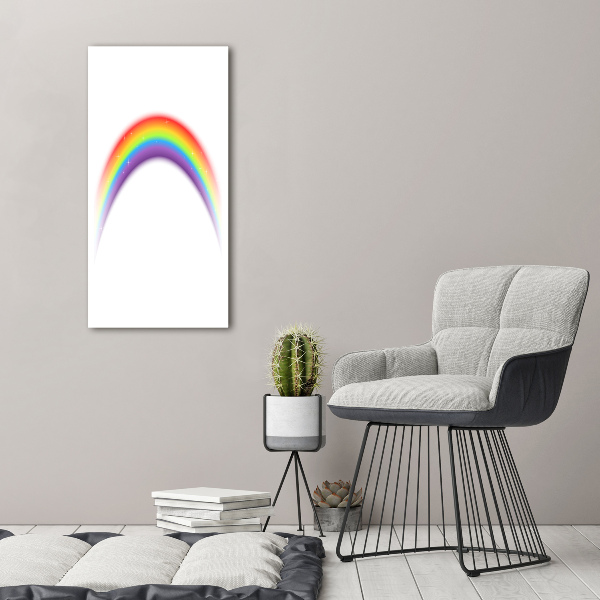 Quadro in vetro acrilico verticale Arcobaleno