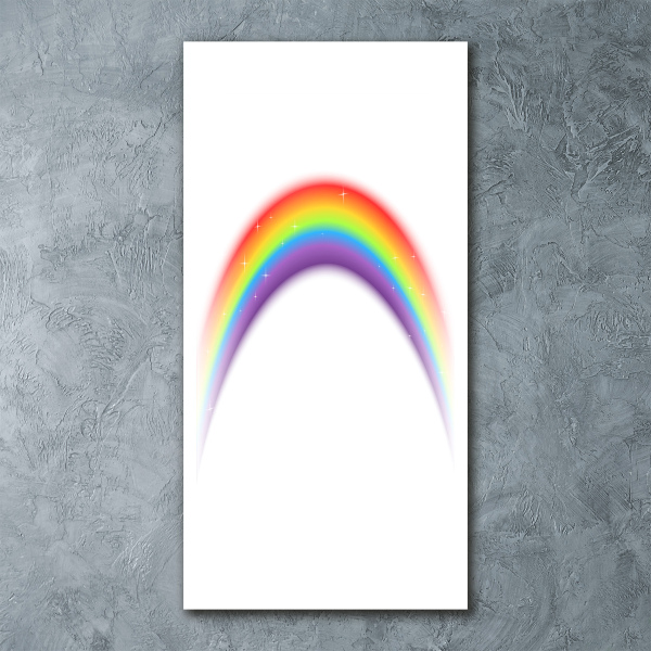 Quadro in vetro acrilico verticale Arcobaleno