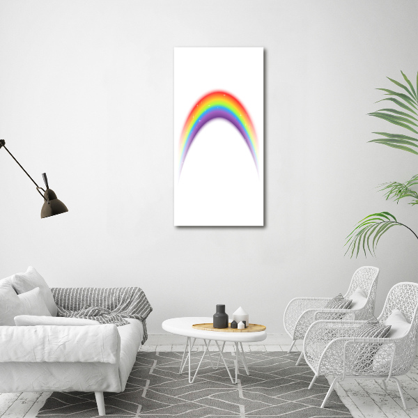 Quadro in vetro acrilico verticale Arcobaleno