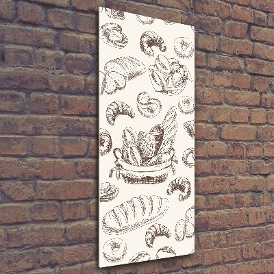 Quadro in vetro acrilico verticale Pane