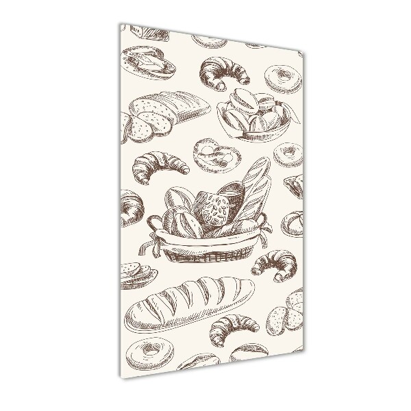 Quadro in vetro acrilico verticale Pane