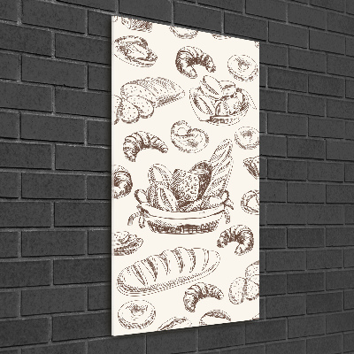 Quadro in vetro acrilico verticale Pane