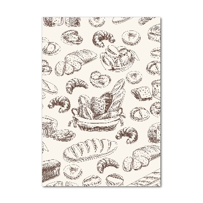 Quadro in vetro acrilico verticale Pane