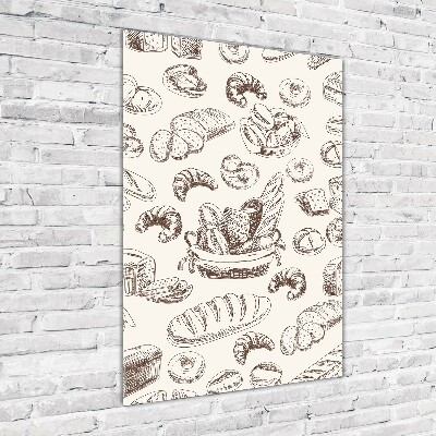 Quadro in vetro acrilico verticale Pane