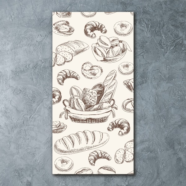 Quadro in vetro acrilico verticale Pane