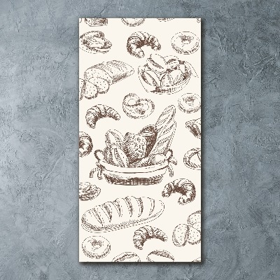 Quadro in vetro acrilico verticale Pane