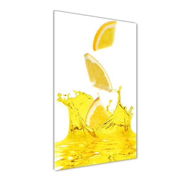 Quadro in vetro acrilico verticale Succo di limone