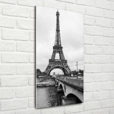 Quadro in vetro acrilico verticale Torre Eiffel Parigi