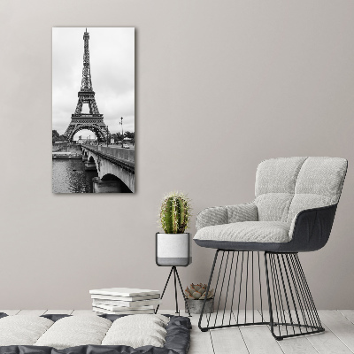 Quadro in vetro acrilico verticale Torre Eiffel Parigi