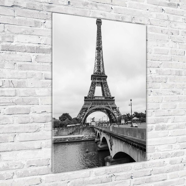 Quadro in vetro acrilico verticale Torre Eiffel Parigi