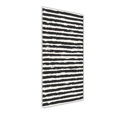 Quadro stampa su vetro acrilico verticale Strisce bianche e nere