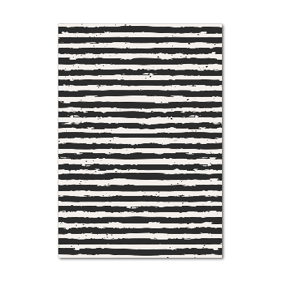 Quadro stampa su vetro acrilico verticale Strisce bianche e nere