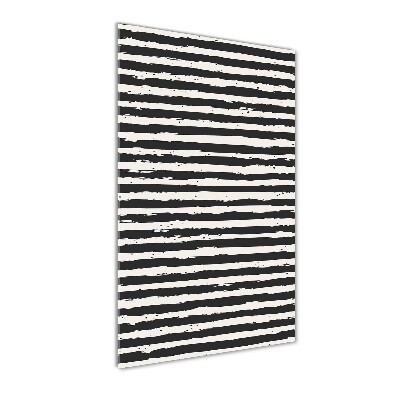 Quadro stampa su vetro acrilico verticale Strisce bianche e nere