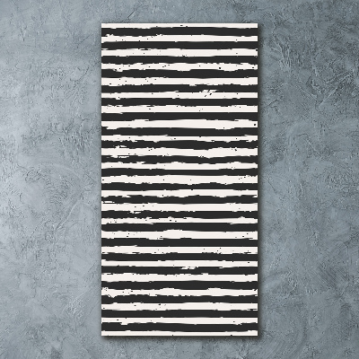 Quadro stampa su vetro acrilico verticale Strisce bianche e nere