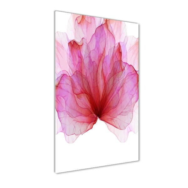 Quadro acrilico verticale Fiore rosa