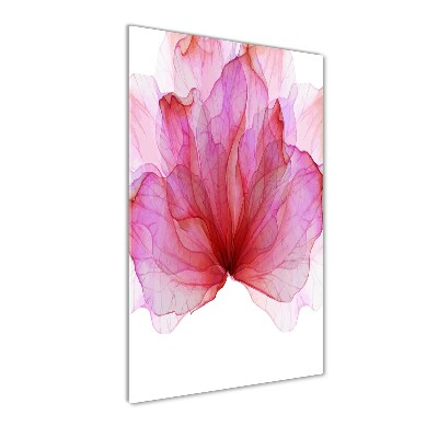 Quadro acrilico verticale Fiore rosa