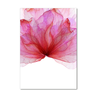 Quadro acrilico verticale Fiore rosa