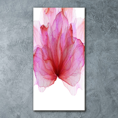 Quadro acrilico verticale Fiore rosa