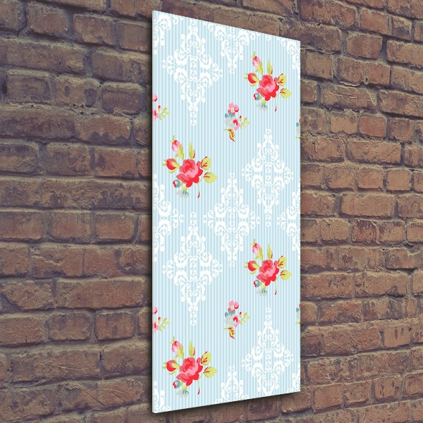 Quadro stampa su vetro acrilico verticale Rose