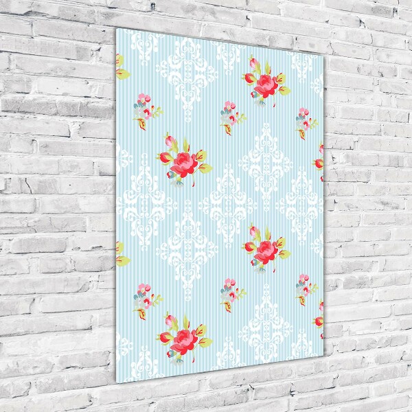 Quadro stampa su vetro acrilico verticale Rose