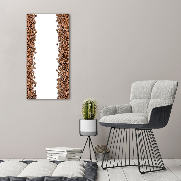 Quadro acrilico verticale Chicchi di caffè
