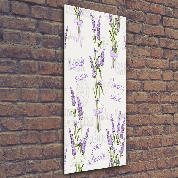Quadro in vetro acrilico verticale Lavanda