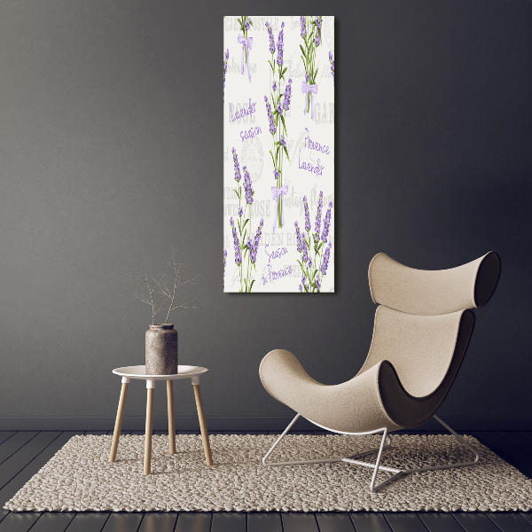 Quadro in vetro acrilico verticale Lavanda