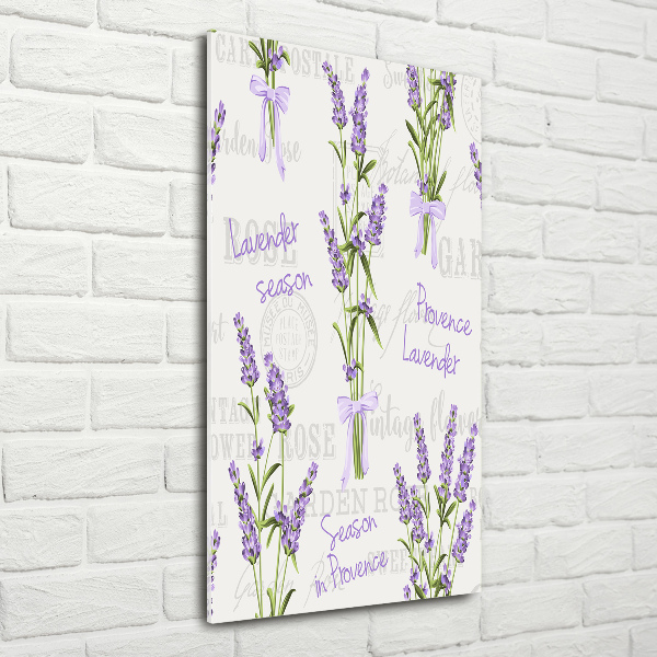 Quadro in vetro acrilico verticale Lavanda