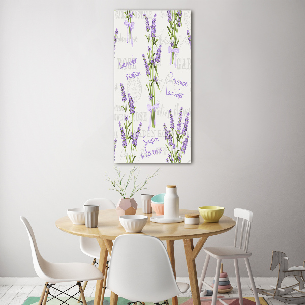 Quadro in vetro acrilico verticale Lavanda