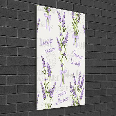 Quadro in vetro acrilico verticale Lavanda