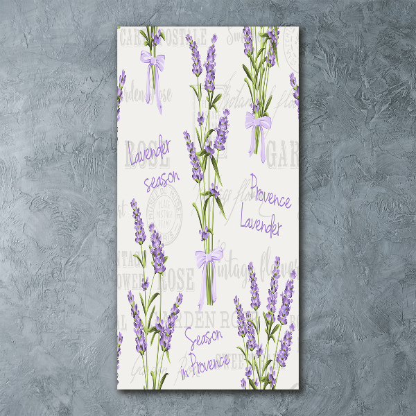 Quadro in vetro acrilico verticale Lavanda