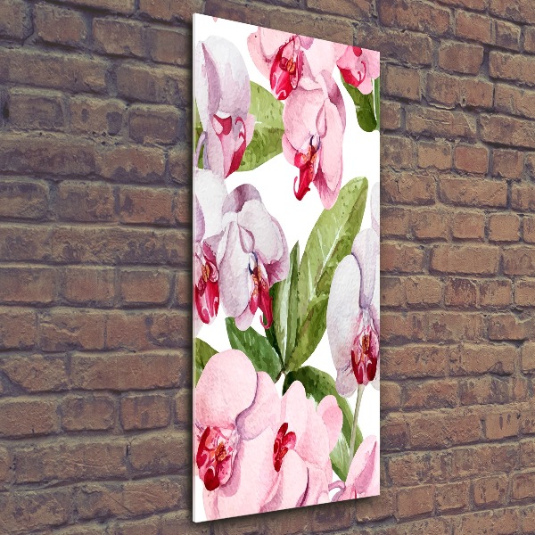 Quadro vetro acrilico verticale Orchidea