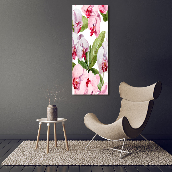 Quadro vetro acrilico verticale Orchidea