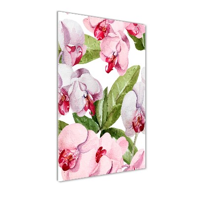Quadro vetro acrilico verticale Orchidea