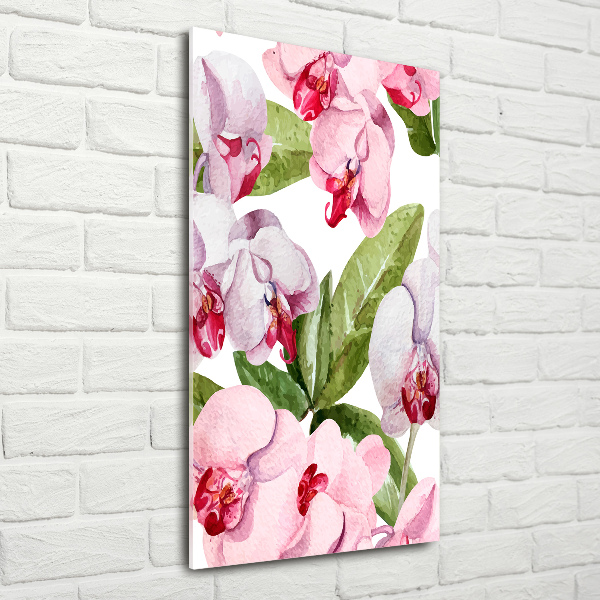 Quadro vetro acrilico verticale Orchidea