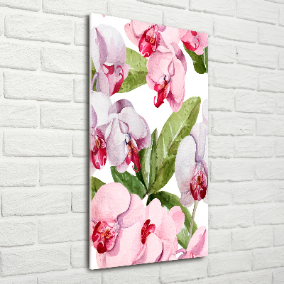 Quadro vetro acrilico verticale Orchidea