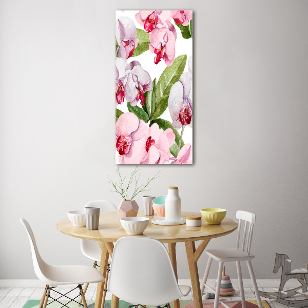 Quadro vetro acrilico verticale Orchidea