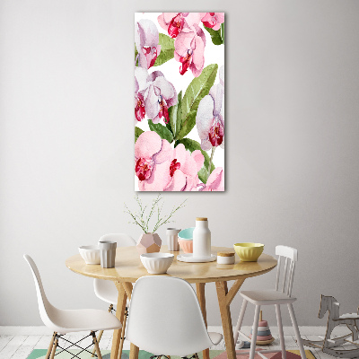 Quadro vetro acrilico verticale Orchidea